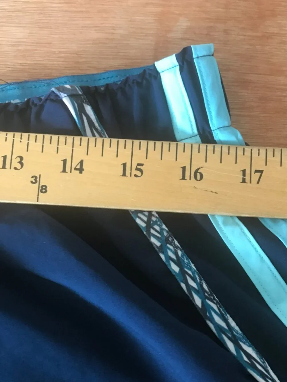 Adidas Climalite Athletic Shorts Women L Blue Striped Elastic Waist Athleisure